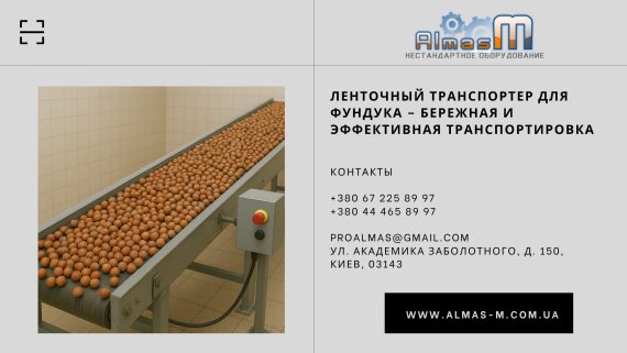 Ленточный транспортер для фундука – бережная и эффективная транспортировка
